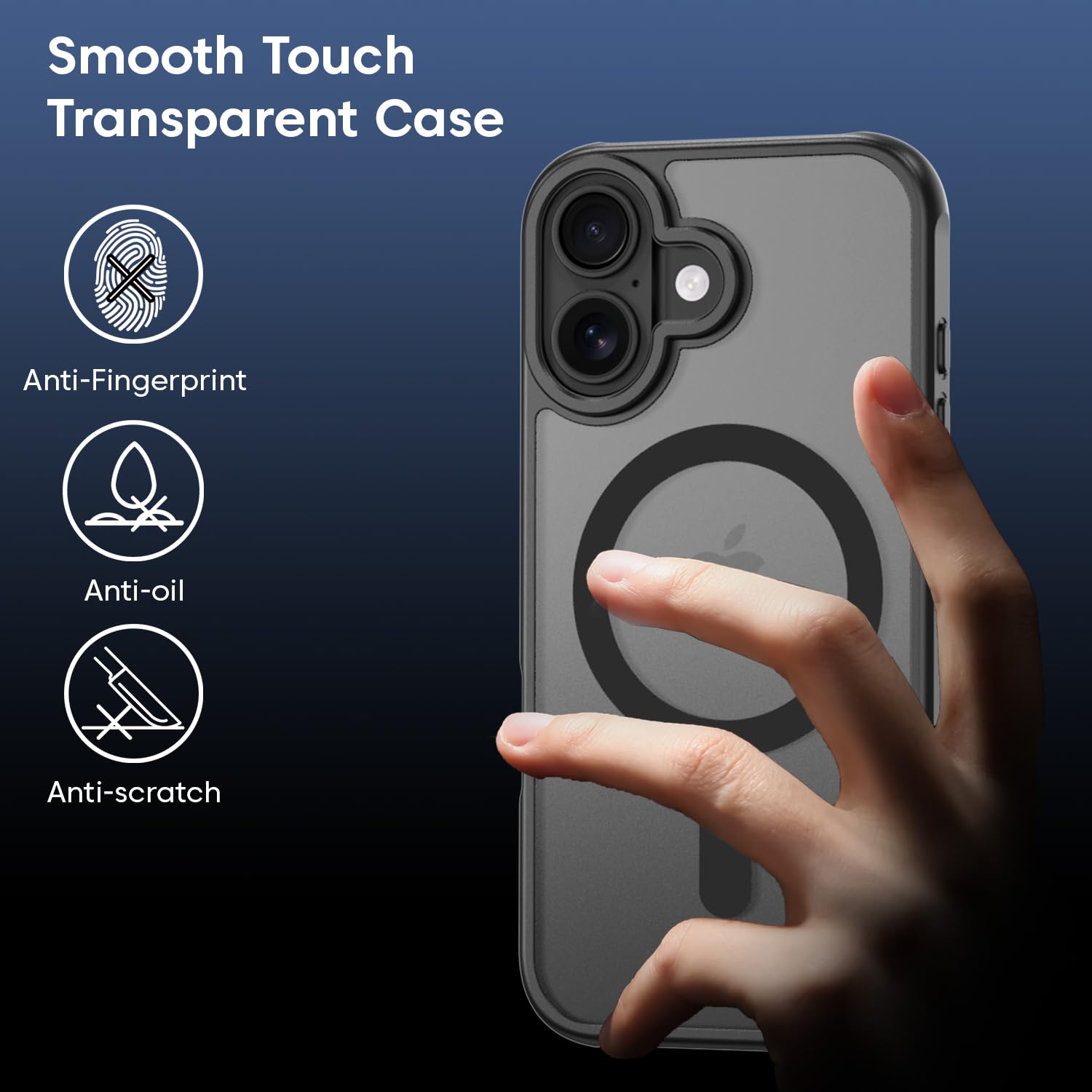 Sounce iPhone 17 / 17 Pro / 17 Air Transparent & Matte Case – MagSafe Compatible Shockproof Back Cover