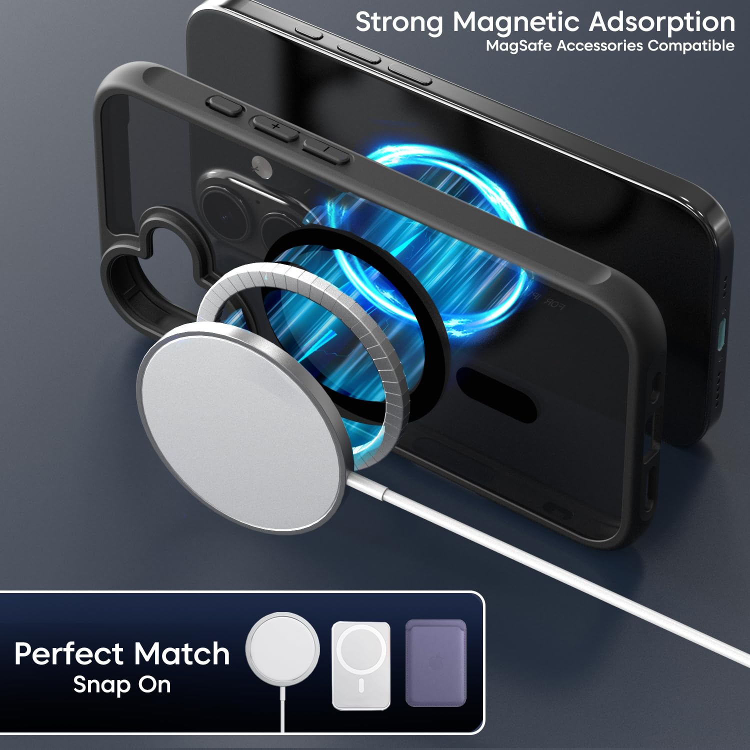 Sounce iPhone 17 / 17 Pro / 17 Air Transparent & Matte Case – MagSafe Compatible Shockproof Back Cover