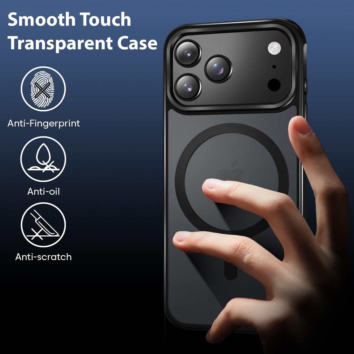 Sounce iPhone 17 / 17 Pro / 17 Air Transparent & Matte Case – MagSafe Compatible Shockproof Back Cover