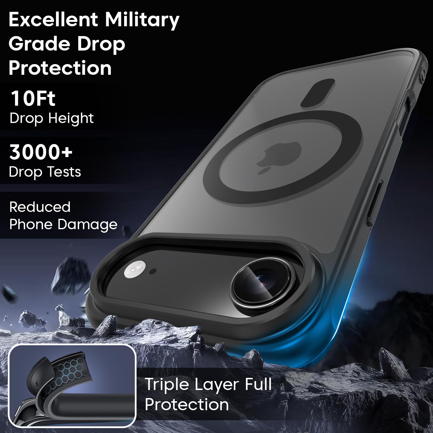 Sounce iPhone 17 / 17 Pro / 17 Air Transparent & Matte Case – MagSafe Compatible Shockproof Back Cover