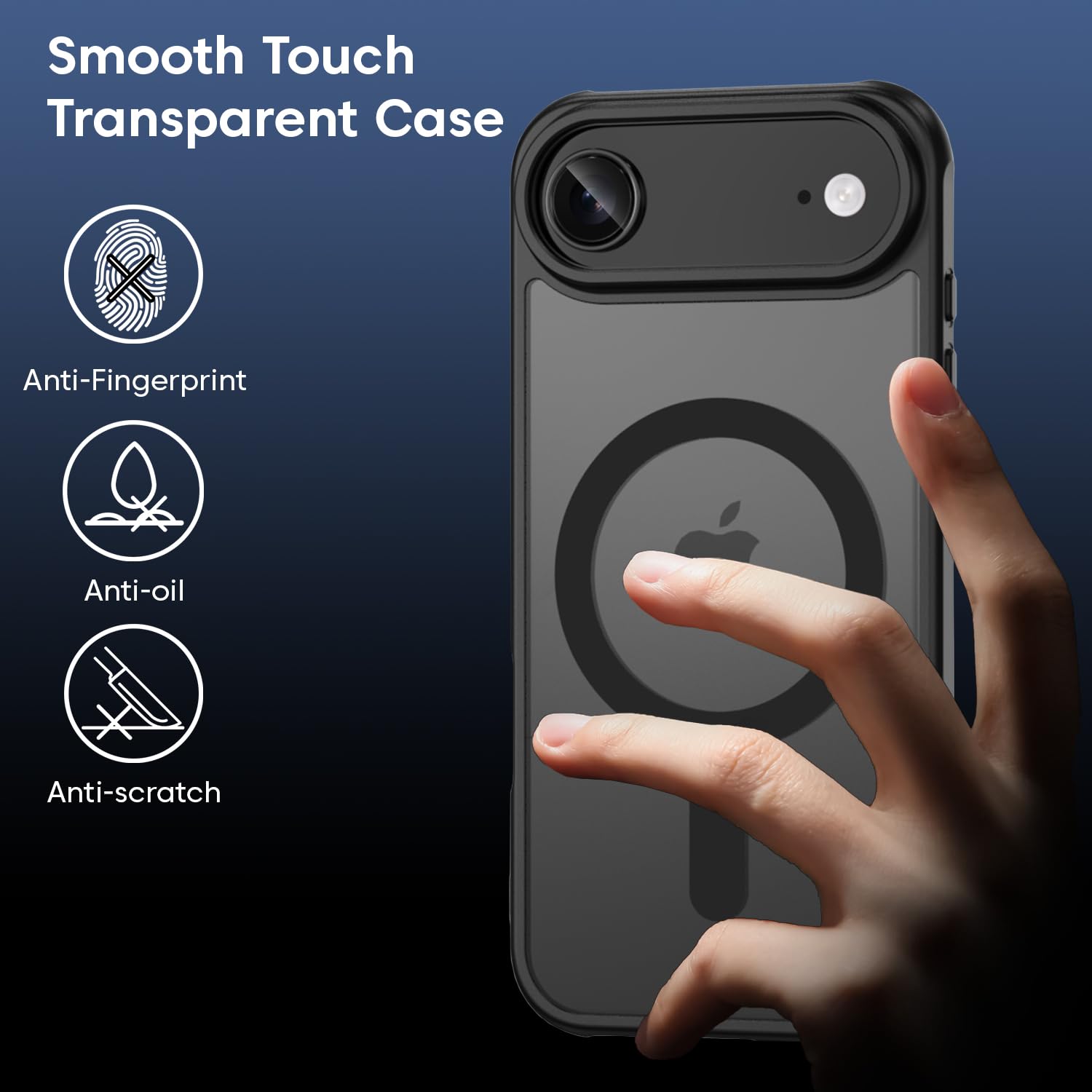 Sounce iPhone 17 / 17 Pro / 17 Air Transparent & Matte Case – MagSafe Compatible Shockproof Back Cover