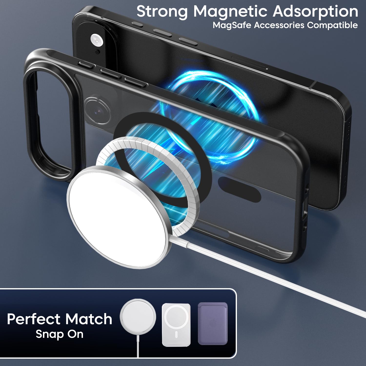 Sounce iPhone 17 / 17 Pro / 17 Air Transparent & Matte Case – MagSafe Compatible Shockproof Back Cover