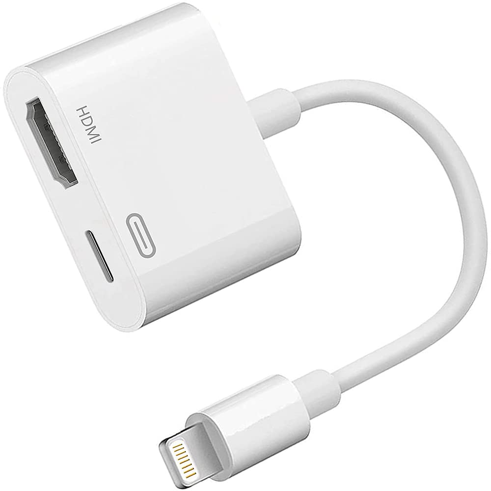 Sounce HDMI for Phone, 4K Digital AV Audio Adapter, HDMI Sync Screen with Charging Port Compatible for Phone 11/11 Pro/XR/XS/X 8, Pad on HDTV/Monitor