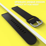 Sounce Silicone 19mm Replacement Band Strap with Metal Buckle Compatible with Noise Colorfit Pro 2, Pulse, Boat Storm Smart Watch & All Watches