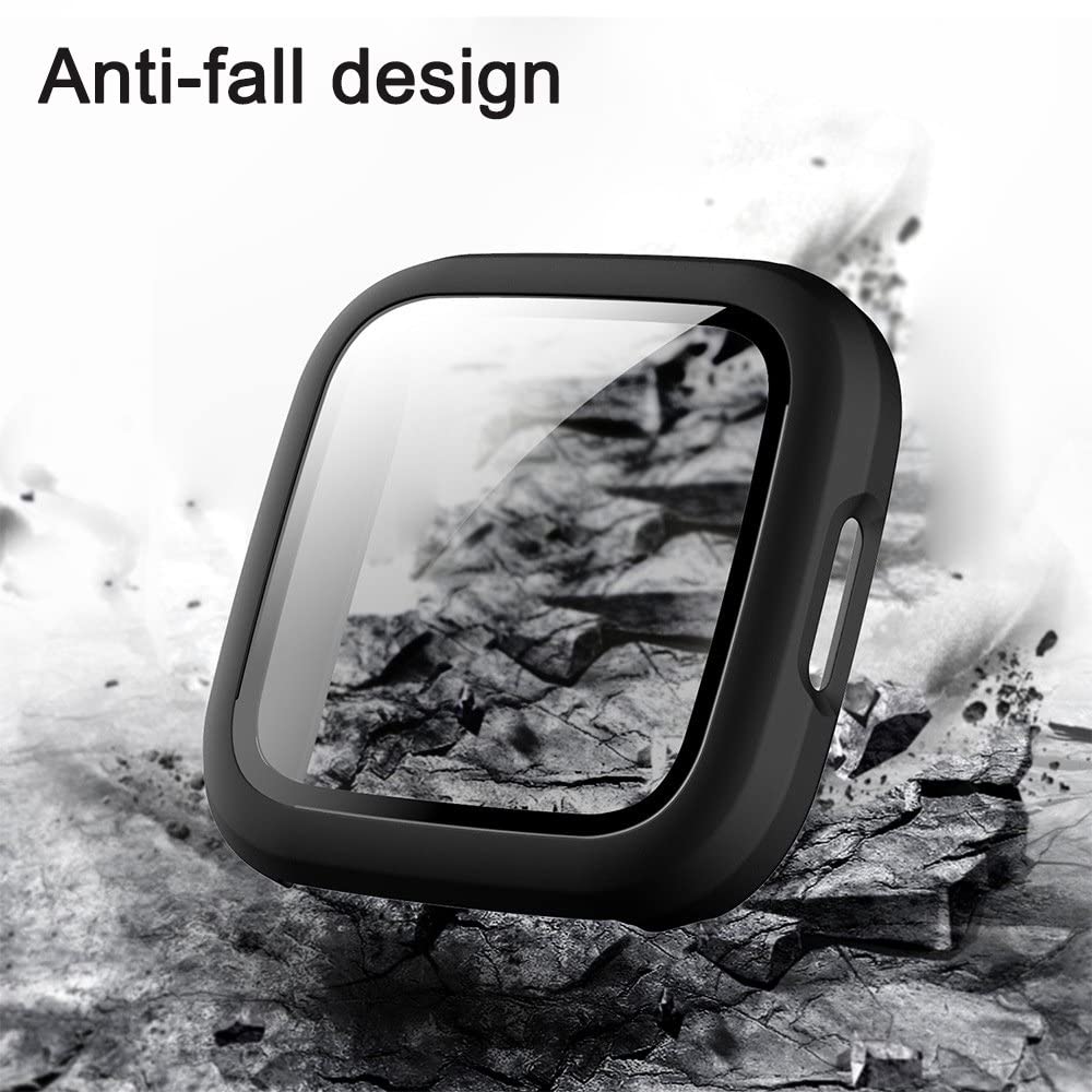 Sounce Screen Protector Compatible with Fitbit Versa 2 Case, Ultra-Thin Slim Soft TPU Protective Case All-Around Full Cover Bumper Shell for Fitbit Versa 2 Smart Watch