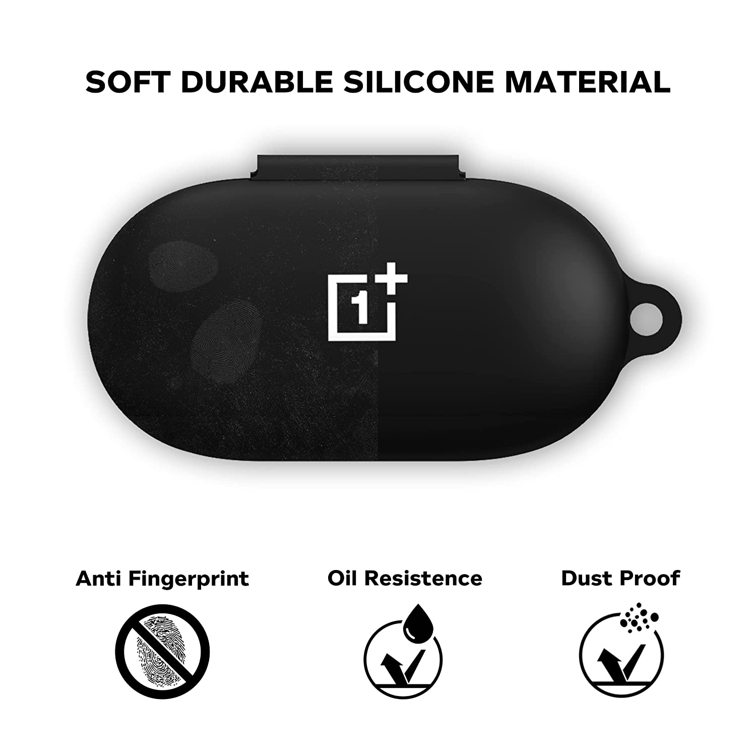 Sounce Silicone Protective Case Cover for OnePlus Earbuds Z2 TWS, Anti Fall Anti Dust, with Hook Earphone Case [Case Cover only]