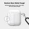 Sounce Compatible with AirPods Case, Clear Shockproof AirPods TPU Protective Cover with Keychain [Front LED Visible & Supports Wireless Charging] Accessories for AirPods 2 & 1 Case – Transparent