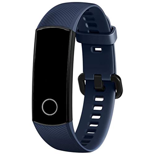 Cinturino Di Ricambio In Silicone Per Honor Band 5i - Morbido, Regolabile 15-22 Cm, Adatto A Fitness E Sport - Colore Nero/Blu Scuro