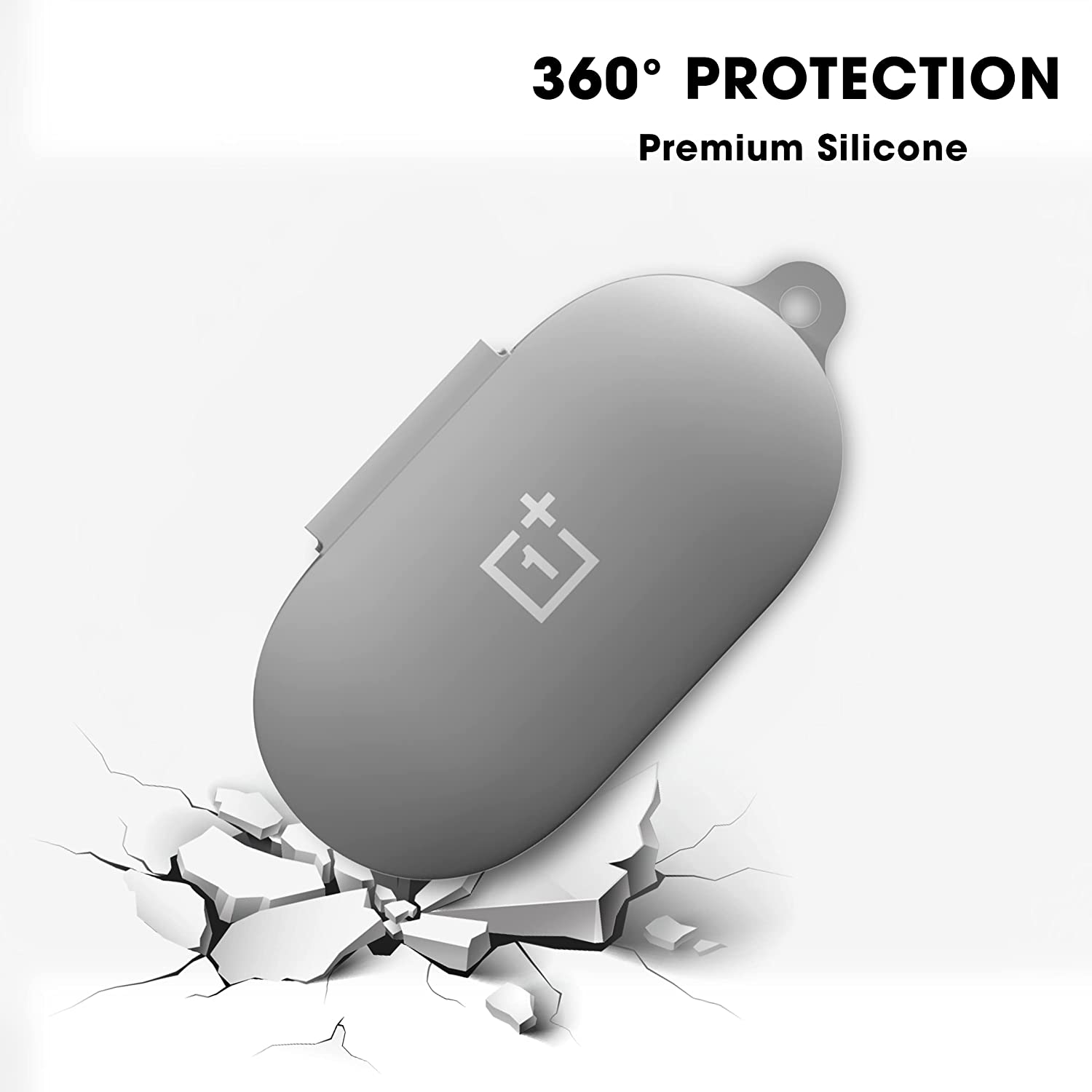 Sounce Silicone Protective Case Cover for OnePlus Earbuds Z2 TWS, Anti Fall Anti Dust, with Hook Earphone Case [Case Cover only]