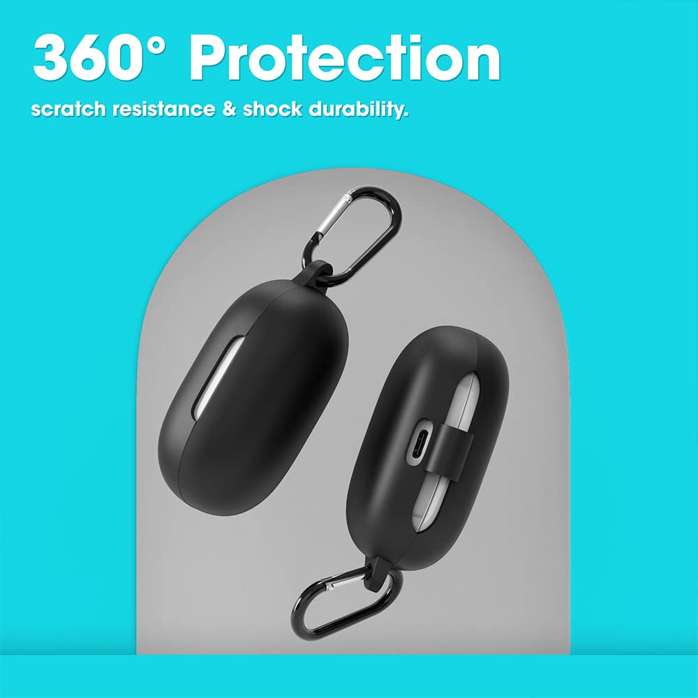 Sounce Anti Fall Dust Protection Case Cover Compatible for Oppo Enco Buds Headphones case Silicone Headset case with Keychain (Case Cover only)