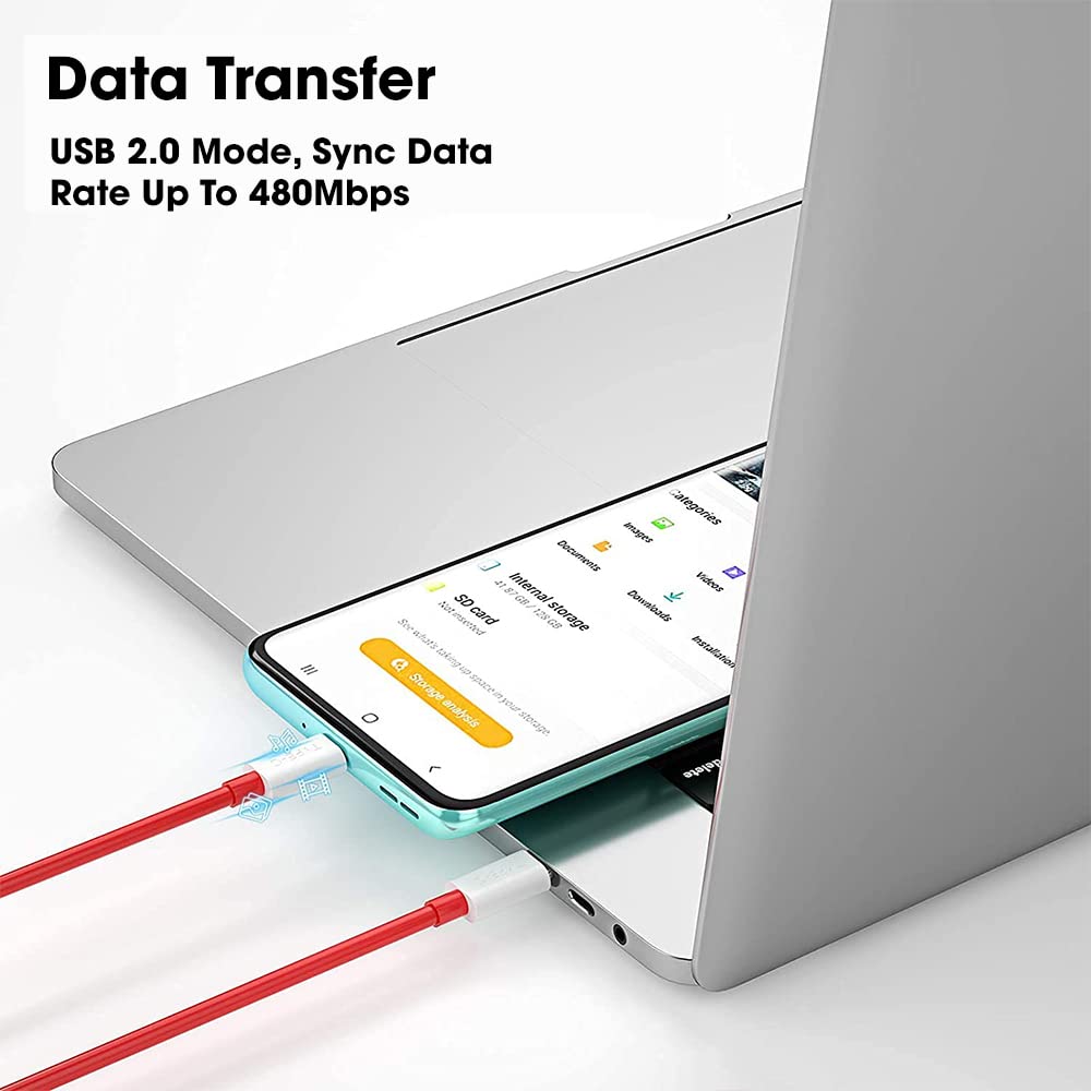 Sounce Type-C to Type-C Cable 65W Compatible with OnePlus 9 Pro 9 8T Fast Charging Cable 6.5A Warp Charge USB C to USB C Cable, 1 mtr Super Fast Charging Cord Compatible with S21 S21 Ultra Fold 3