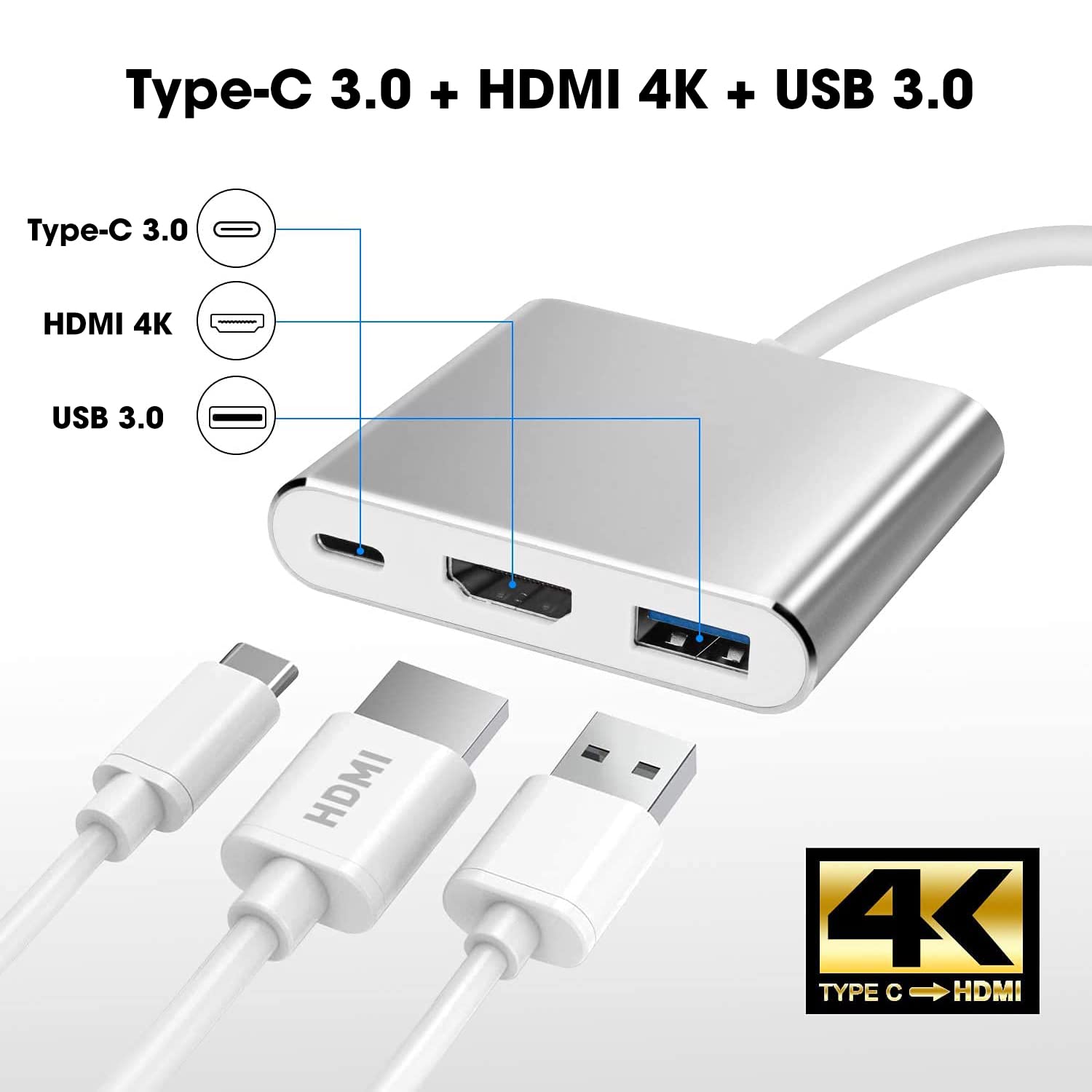 Adaptateur Multiport USB HDMI 2.0/GbE - Adaptateurs Multiports USB