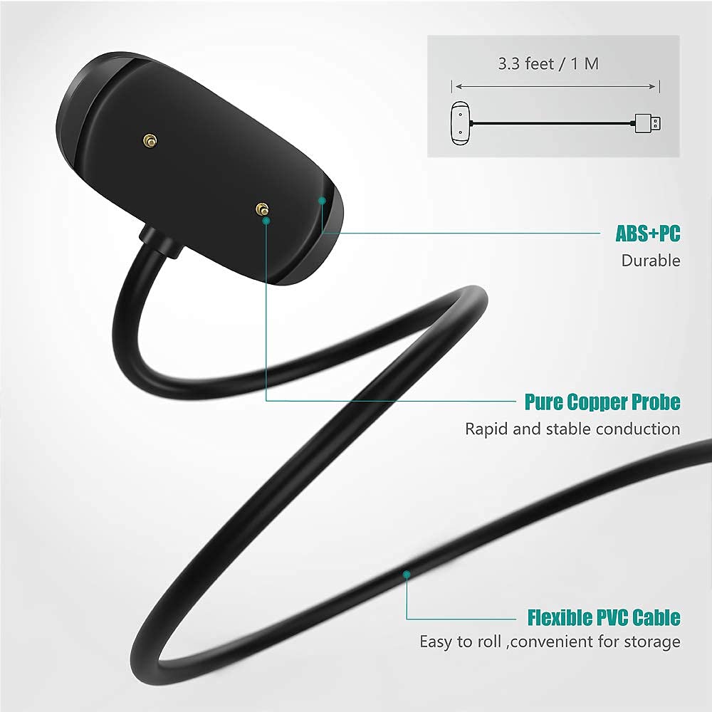 Sounce Charger Cable Compatible with Amazfit GTR 2, GTR 2e, GTR 2 eSIM, GTS 2 Mini, GTS 2e, GTS 2, BIP U, BIP U Pro, Pop Pro - USB Charging Cable 3.3ft