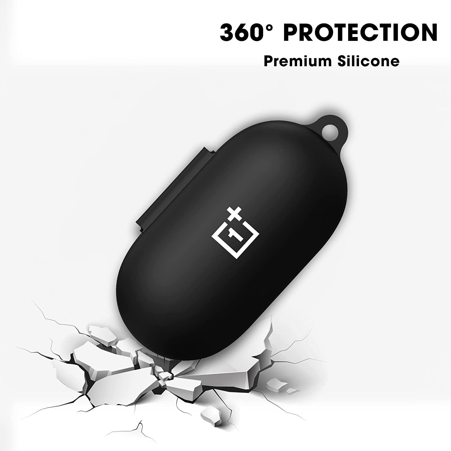 Sounce Silicone Protective Case Cover for OnePlus Earbuds Z2 TWS, Anti Fall Anti Dust, with Hook Earphone Case [Case Cover only]
