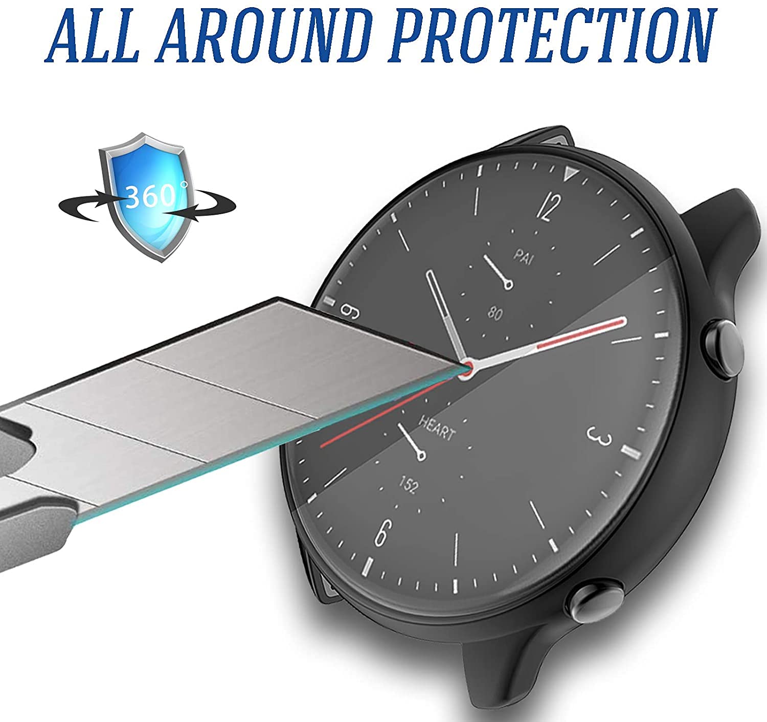 Sounce Thermoplastic Polyurethane Cover for Amazfit GTR 2 / GTR 2E Smart Watch, Black