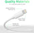 Sounce Type C to 8-Pin USB Cable Phone Fast Charger Cable USB-C Power Delivery Charging Cord for Phone 13/12/12 PRO Max/12 Mini/11/11PRO/XS/Max/XR/X/8/8Plus/Pad, White