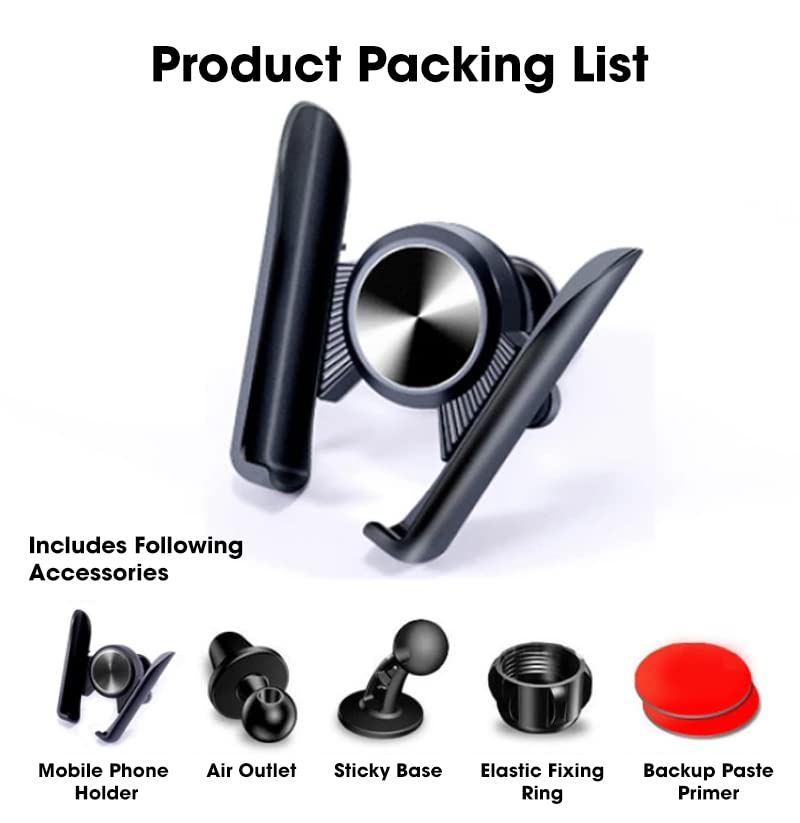 Sounce Car Phone Mount, Air Vent Cell Phone Holder for Car, Universal Car Phone Holder Cradle Compatible with All Smartphones