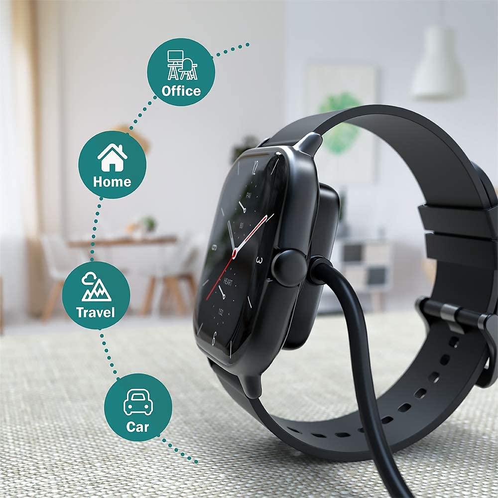 Sounce Charger Cable Compatible with Amazfit GTR 2, GTR 2e, GTR 2 eSIM, GTS 2 Mini, GTS 2e, GTS 2, BIP U, BIP U Pro, Pop Pro - USB Charging Cable 3.3ft