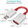 Sounce USB 3.0 to Type-C OTG Cable Male-Female Adapter Compatible with All C Type Supported Mobile Smartphone and Other Devices (White & Red)