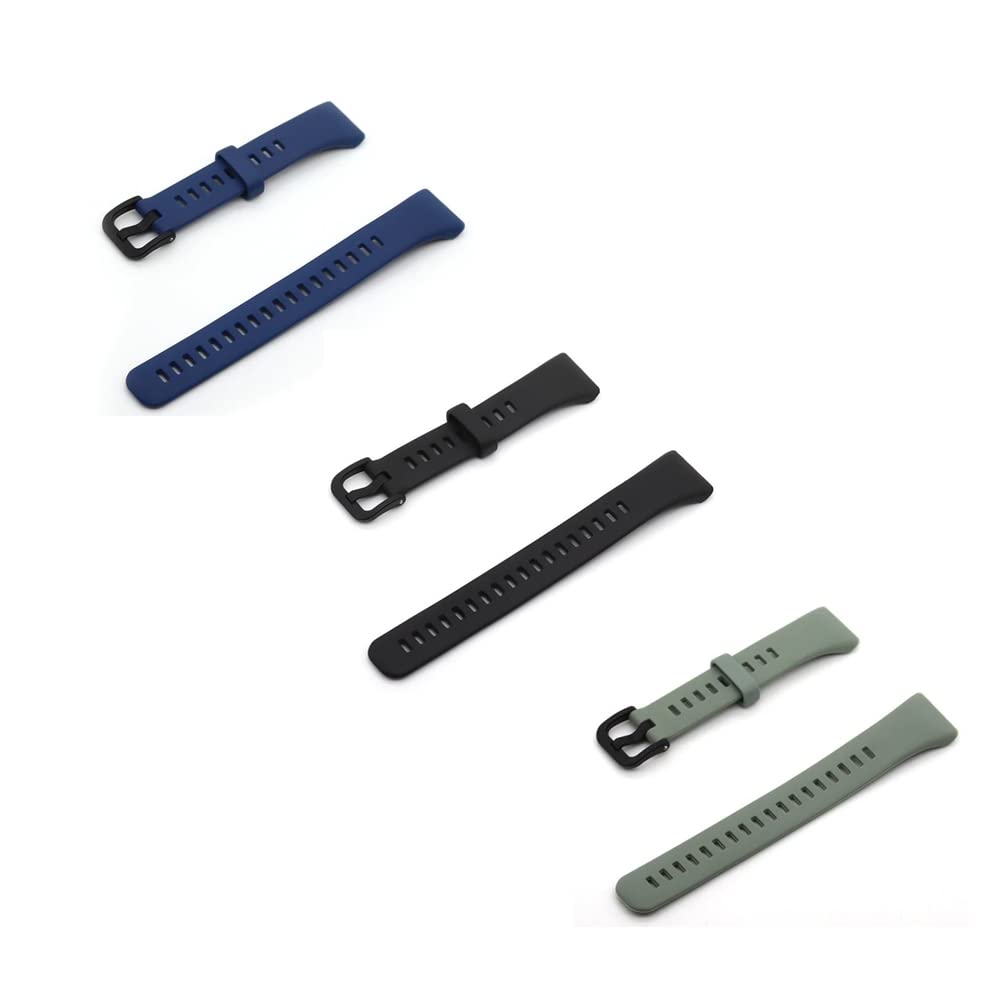Sounce Adjustable Huawei Band 6,Honor Band 6 & Redmi Smart Band Pro Watch Silicone Strap Band Bracelet- Set of 3