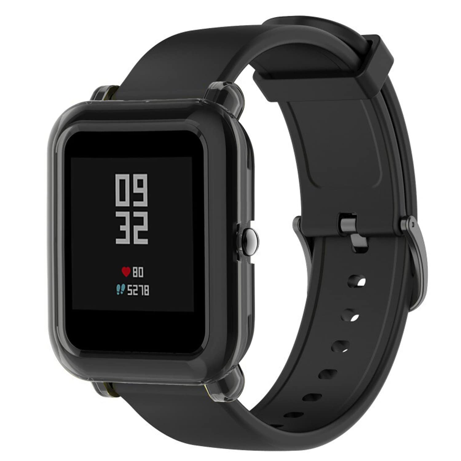 Sounce Soft TPU Front Protection Case Cover for Amazfit GTS 2 Mini/ BIP U /Bip U Pro/ BIP Lite/Bip S/Bip S Lite Smart Watch ( Flexible | Silicone | Black )