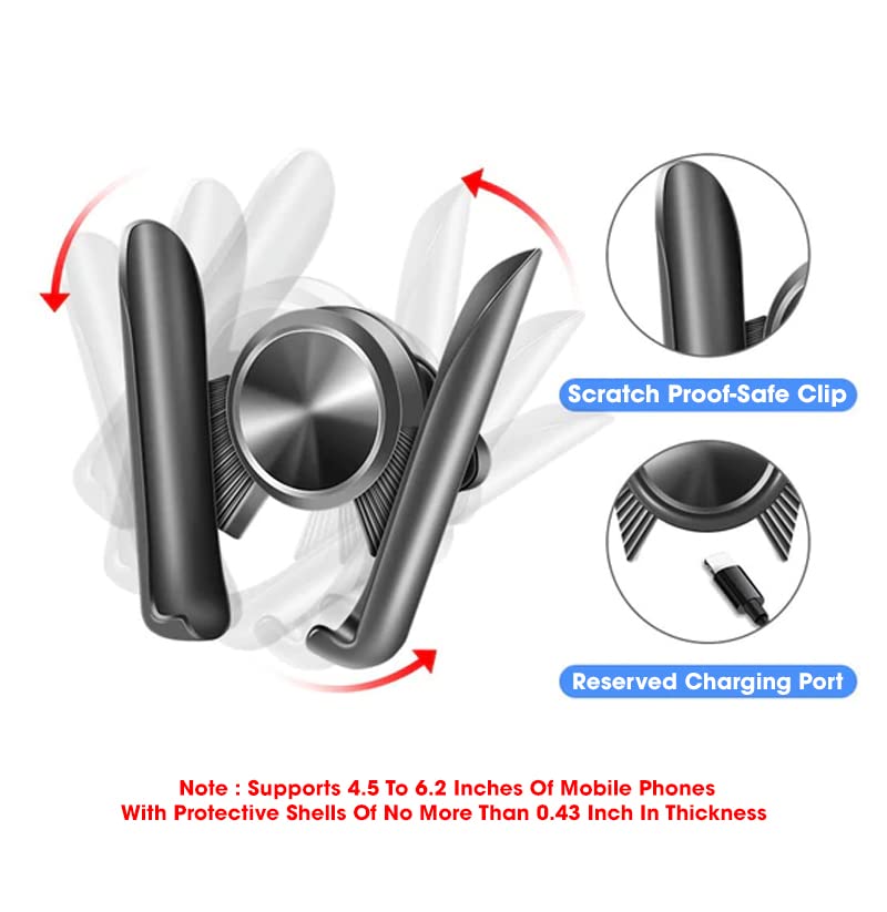 Sounce Car Phone Mount, Air Vent Cell Phone Holder for Car, Universal Car Phone Holder Cradle Compatible with All Smartphones