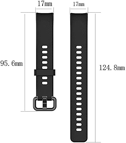 Sounce Adjustable Honor Band 4/ Honor Band 5 Watch Silicone Strap Band Bracelet (Black)