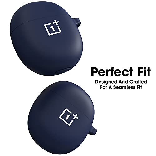Sounce Earphone Case Cover Compatible with OnePlus Nord Buds CE, Soft Silicone Skin Case Cover Shock-Absorbing Protective Case with Keychain [Front LED Visible]