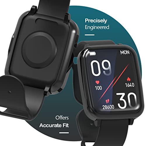 Sounce Watch Case Compatible for Fire-Boltt Ninja 3 Tempered Glass Screen Protector,HD Clear Touch Sensitive Ultra Thin PET Protective Cover