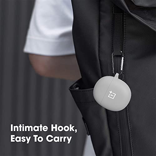 Sounce Earphone Case Cover Compatible with OnePlus Nord Buds CE, Soft Silicone Skin Case Cover Shock-Absorbing Protective Case with Keychain [Front LED Visible]