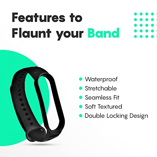 Sounce Adjustable Band Strap Compatible for Xiaomi Mi Band 5/ Mi Band 6 (Not Compatible with Mi Band 3/4)