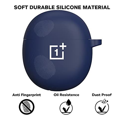 Sounce Earphone Case Cover Compatible with OnePlus Nord Buds CE, Soft Silicone Skin Case Cover Shock-Absorbing Protective Case with Keychain [Front LED Visible]