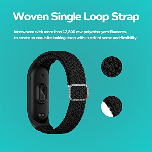 Sounce Cotton Adjustable Xiaomi Mi Band 3/ Mi Band 4/ Mi Band 5 & Mi Band 6 Watch Strap Band Bracelet (Not Compatible with Mi Band 1/2)