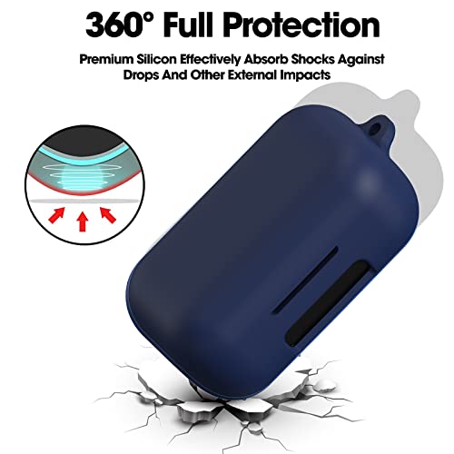 Sounce Earphone Case Cover Compatible with Boult Audio AirBass PowerBuds, Soft Silicone Skin Case Cover Shock-Absorbing Protective Case with Keychain [Front LED Visible] -(Black)  INR₹19900INR₹199.0