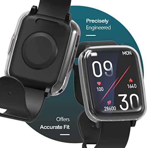 Sounce Watch Case Compatible for Fire-Boltt Ninja 3 Tempered Glass Screen Protector,HD Clear Touch Sensitive Ultra Thin PET Protective Cover