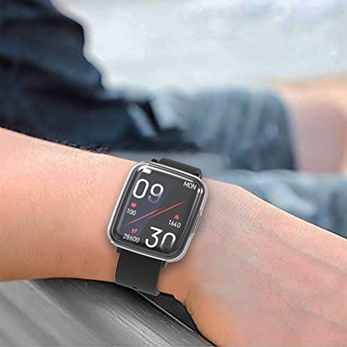 Sounce Watch Case Compatible for Fire-Boltt Ninja 3 Tempered Glass Screen Protector,HD Clear Touch Sensitive Ultra Thin PET Protective Cover
