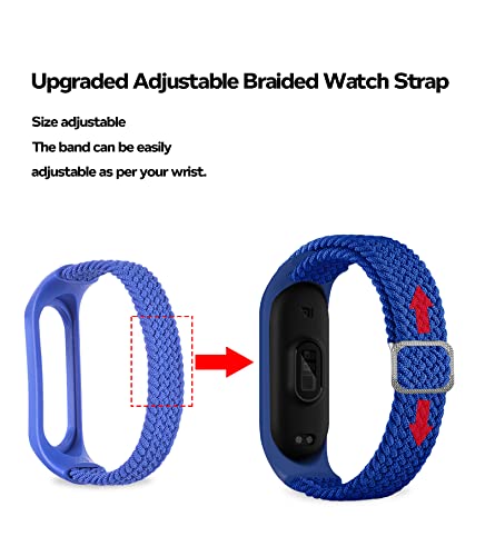 Sounce Cotton Adjustable Xiaomi Mi Band 3/ Mi Band 4/ Mi Band 5 & Mi Band 6 Watch Strap Band Bracelet (Not Compatible with Mi Band 1/2)