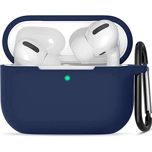 Sounce Airpods Pro 2nd Generation Case Cover 2022, Soft Silicone Skin Cover Shock-Absorbing Protective Case with Keychain for New Apple Airpods Pro Case [Front LED Visible] (Black)