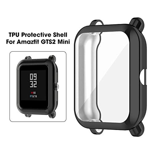 Compatible for Amazfit Bip U Case, Youkei All-Around Protective TPU Bumper  Cover Screen Protector Case Cover Compatible for Amazfit Bip U/GTS 2 Mini