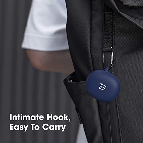 Sounce Earphone Case Cover Compatible with OnePlus Nord Buds CE, Soft Silicone Skin Case Cover Shock-Absorbing Protective Case with Keychain [Front LED Visible]