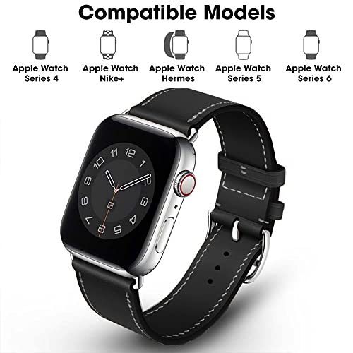 Sounce Compatible for i Watch Band 38mm 40mm 42mm 44mm Adjustable PU Leather Wristband Loop for Watch Series 6/5/4/3/2/1, SE