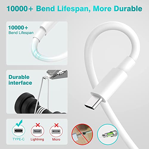 Sounce USB C Cable (60W 3A), Type C Fast Charging Cable, USB-C Charging Cable, USB-C or Type-C Charger Cord for New MacBook Air, iPad Pro/Air/Mini 6, Galaxy S21, Pixel, LG, Switch, and More