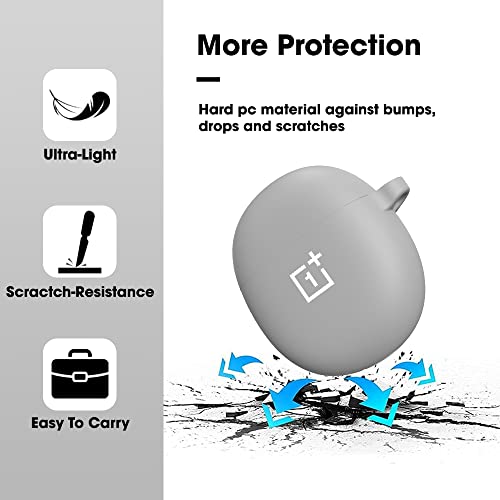 Sounce Earphone Case Cover Compatible with OnePlus Nord Buds CE, Soft Silicone Skin Case Cover Shock-Absorbing Protective Case with Keychain [Front LED Visible]