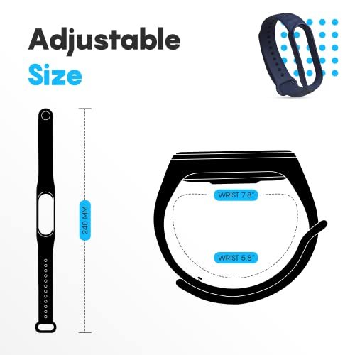 Sounce Adjustable Band Strap Compatible for Xiaomi Mi Band 5/ Mi Band 6 (Not Compatible with Mi Band 3/4)