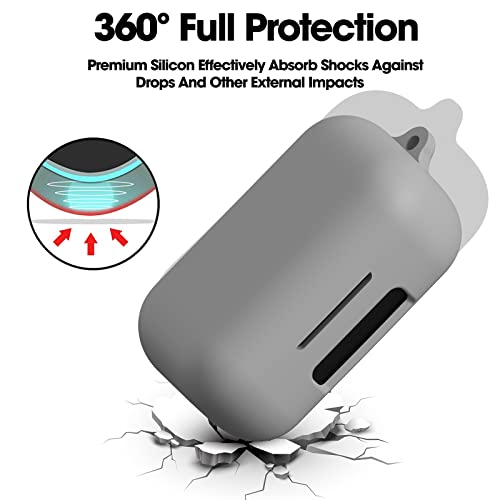 Sounce Earphone Case Cover Compatible with Boult Audio AirBass PowerBuds, Soft Silicone Skin Case Cover Shock-Absorbing Protective Case with Keychain [Front LED Visible] -(Black)  INR₹19900INR₹199.0