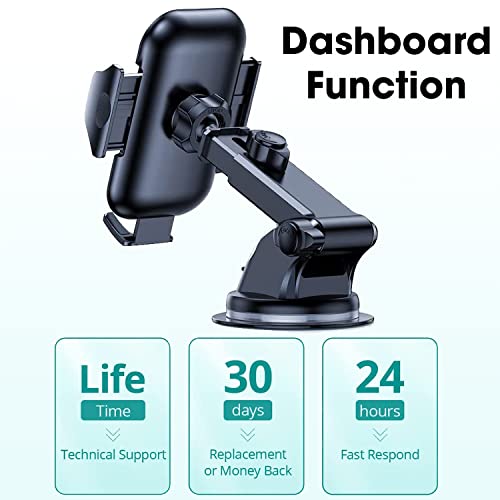 Sounce Universal Phone Mount for Car [Solid & Durable] Car Mobile Phone Holder Mount for Dashboard 360° Rotational, Strong Suction Cup, Compatible with 4 to 7-inch Devices