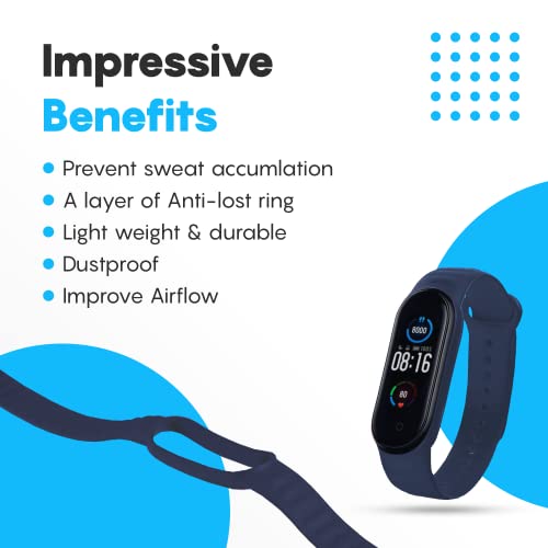 Sounce Adjustable Band Strap Compatible for Xiaomi Mi Band 5/ Mi Band 6 (Not Compatible with Mi Band 3/4)