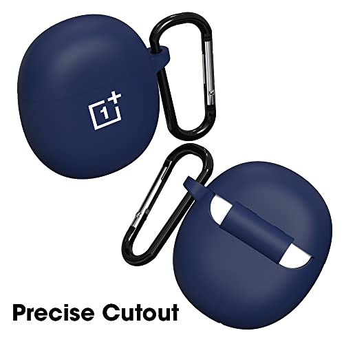 Sounce Earphone Case Cover Compatible with OnePlus Nord Buds CE, Soft Silicone Skin Case Cover Shock-Absorbing Protective Case with Keychain [Front LED Visible]