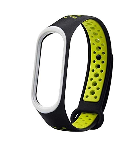 Sounce Blue and Green Adjustable Strap Combo for Xiaomi Mi Band 3/ Mi Band 4