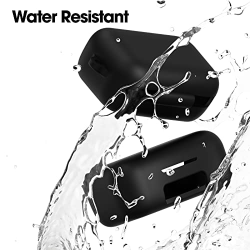 Sounce Earphone Case Cover Compatible with Boult Audio AirBass PowerBuds, Soft Silicone Skin Case Cover Shock-Absorbing Protective Case with Keychain [Front LED Visible] -(Black)  INR₹19900INR₹199.0